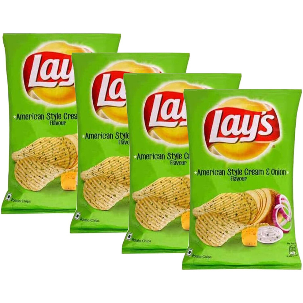 (Pack of 4	) Lays American Cream & Onion 50g