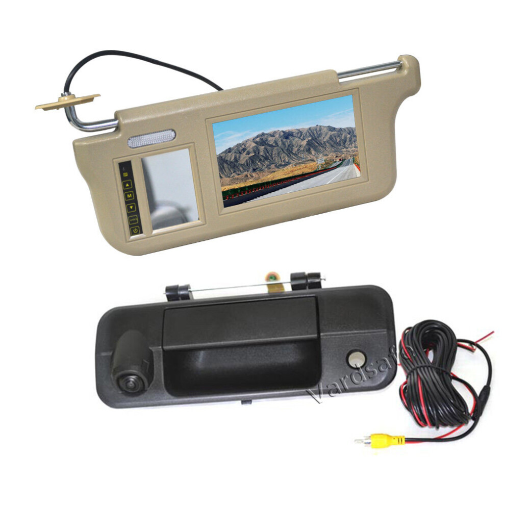 Driver Side Sun Visor Rear View Mirror Monitor & Reverse Camera For Toyota Tundra 768788432580