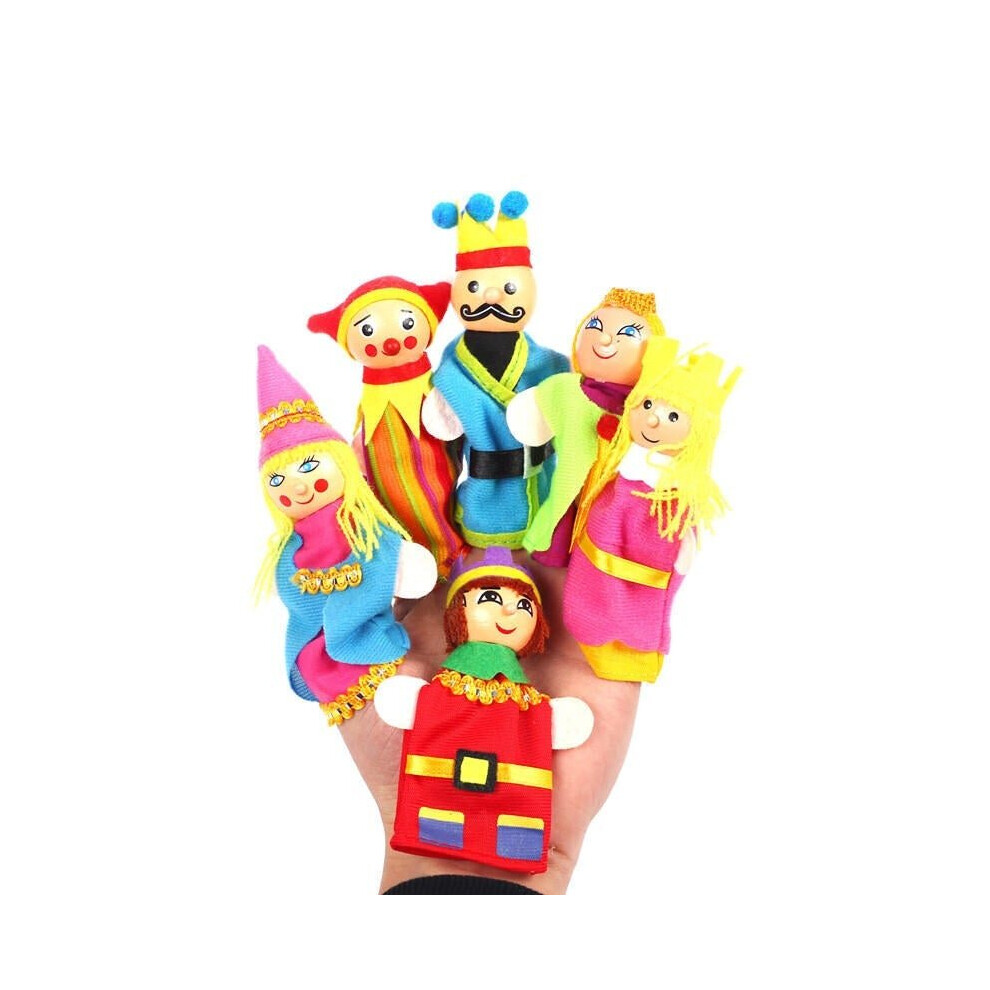 () Christmas 7 Types Family Finger Puppets Set Soft Cloth Doll For Kids Childrens Gift Plush Toys