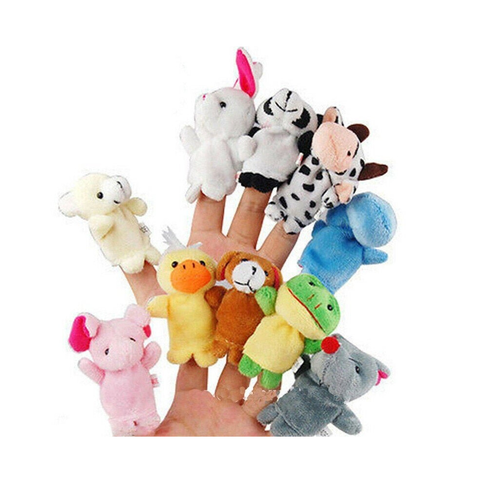 () Family Finger Puppets Soft Cloth Animal Doll Baby Hand Toys For Kid Children Educational Gift