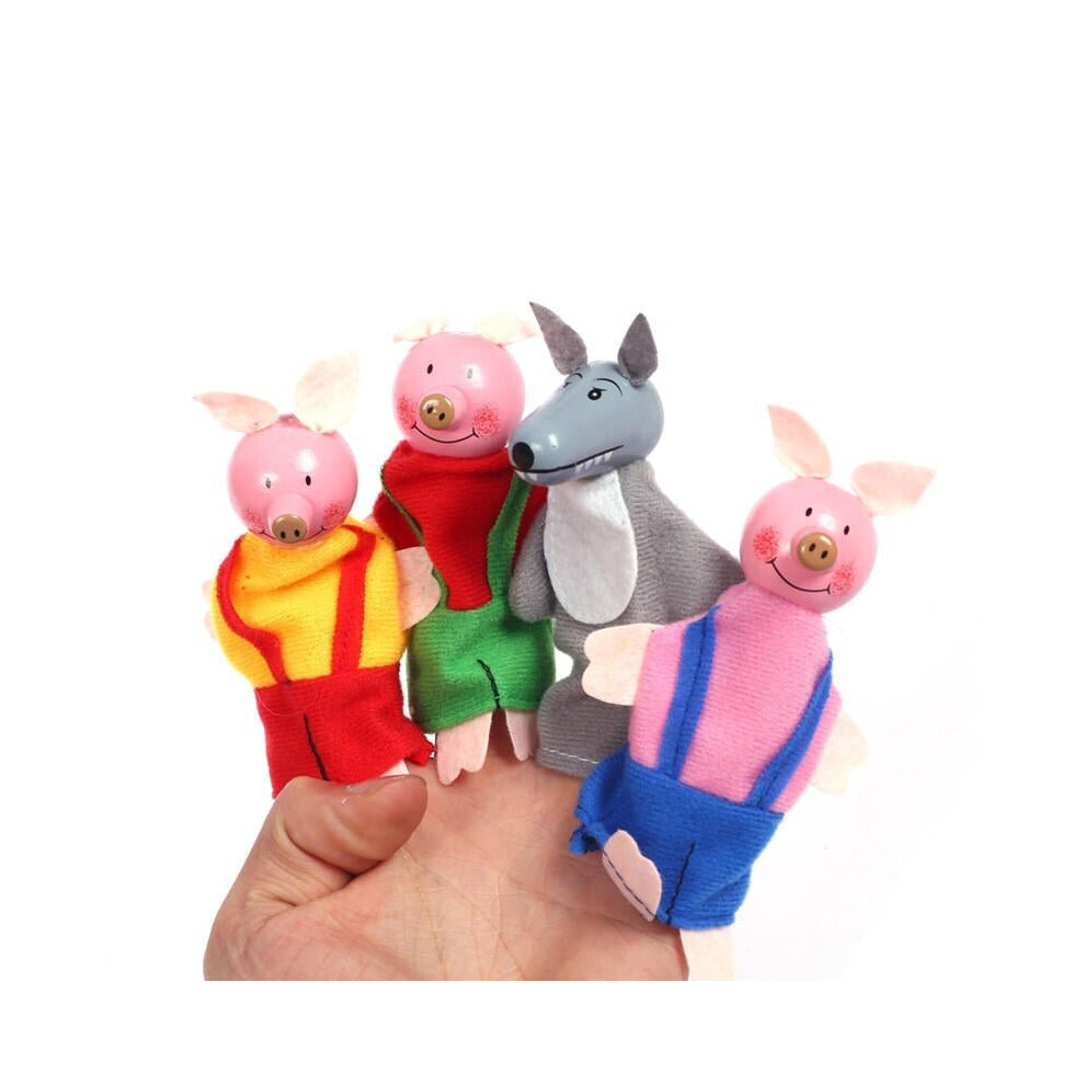 () Christmas 7 Types Family Finger Puppets Set Soft Cloth Doll For Kids Childrens Gift Plush Toys