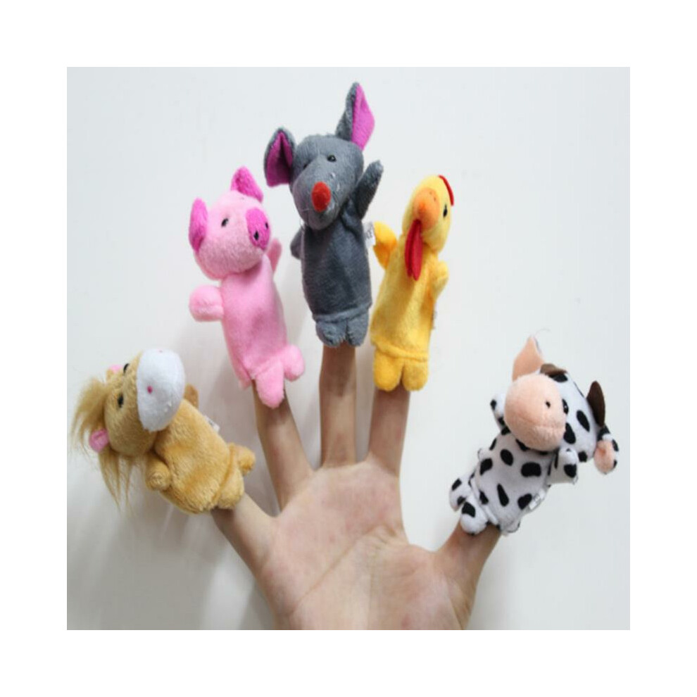 () Family Finger Puppets Soft Cloth Animal Doll Baby Hand Toys For Kid Children Educational Gift