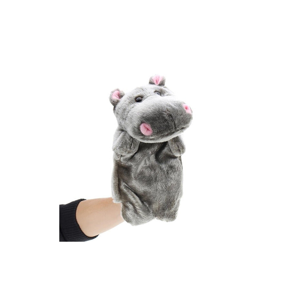 27cm Baby Plush Toys Cute Cartoon Hippo Hand Puppet Baby Kids Doll Plush Toy Hand Puppets