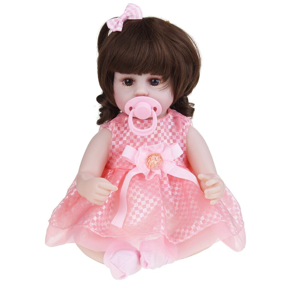 () 42CM Multi-optional Simulation Silicone Vinyl Lifelike Realistic Reborn Newborn Baby Doll Toy with Cloth Suit for Kids Birthday Gift