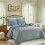 (Silver , King) Luxury Quilted 3PC INSP Bedspread/Thrw 1