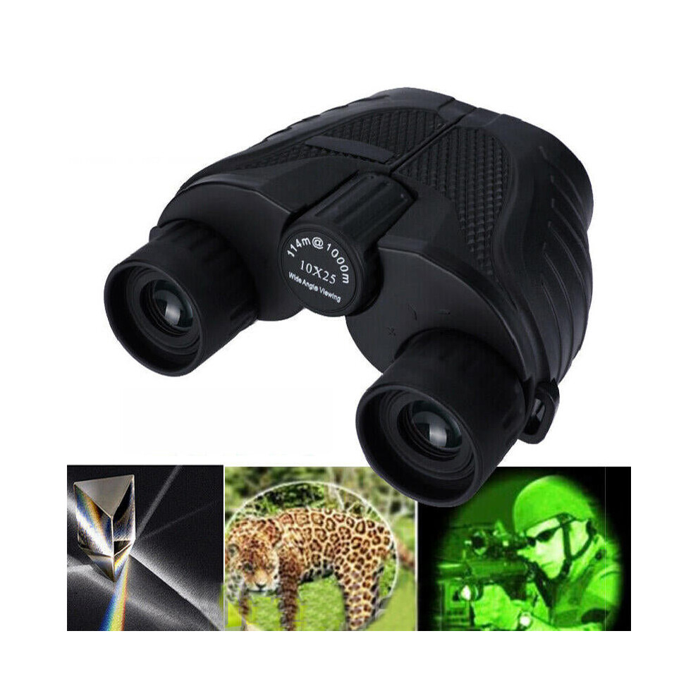 10X25 Hd Mini Binocular Outdoor Night Vision Bak4 Prism Telescope High Power Waterproof Traveling Camping Binoculars 3654657503369