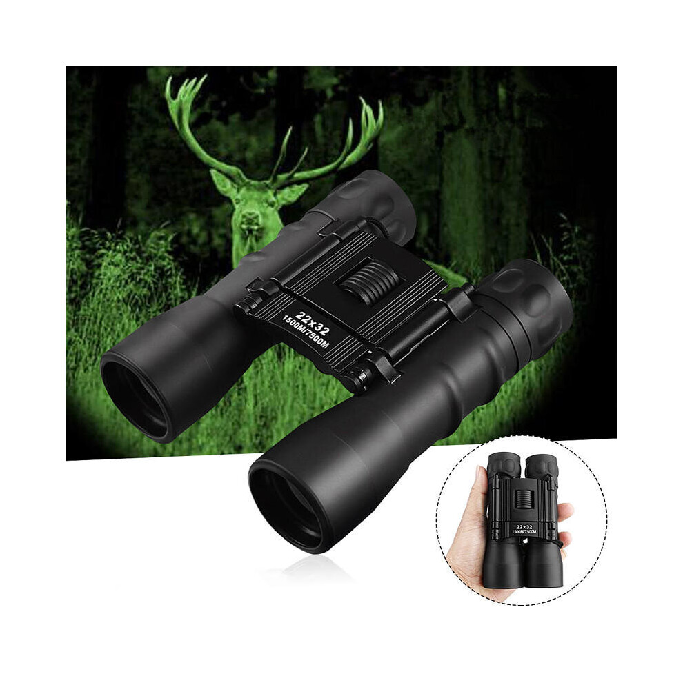 22X32 HD Military Army Binoculars Portable Low-light Night Vision Folding Hunting Camping Telescope