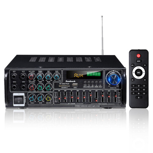 2000W bluetooth 5.0 Stereo Power Amplifier Digital Audio Amp USB SD Home Car Use 1