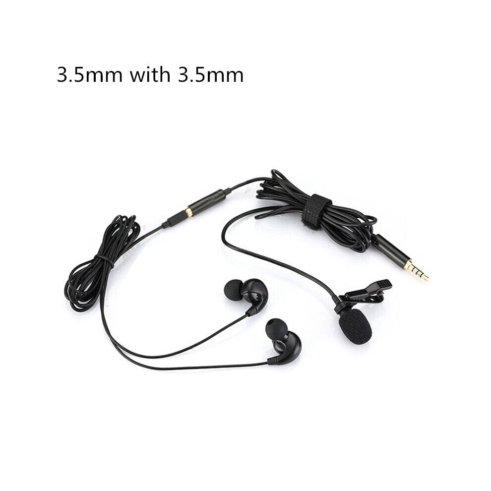 (3.5mm) 2 in 1 Type-C 3.5mm with Noise Reduction Recording Lavalier Microphone for Interview Vlog Live Broadcast