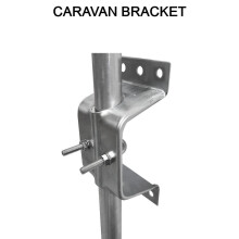 Caravan Boat Fascia Pressed Bracket with clamp for 1'' inch TV Aerial Mast Pole
