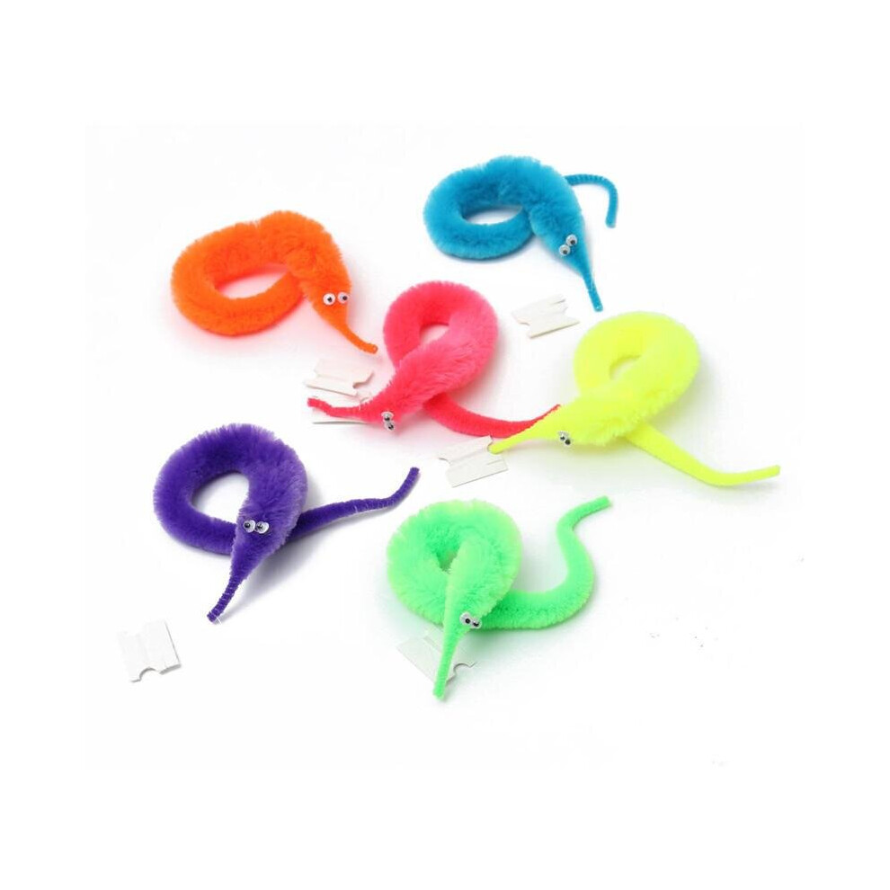 5X Fuzzy Worm Wiggle Moving Sea Horse Kids Trick Toy