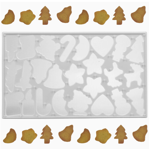 URBN-CHEF Christmas 25 Shape Cookie Cutter Star Tree Bell Biscuit Bake Mold