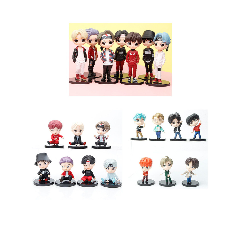 7Pcs/set BTS Bt21 Bangtan Boys Tiny Tan Figurine Model Fans Gift on OnBuy