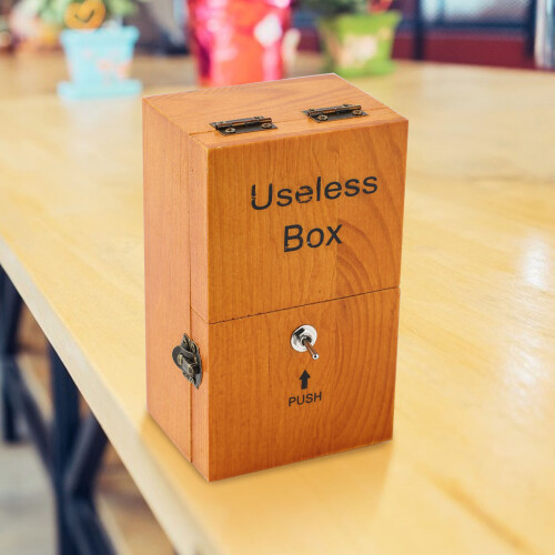 Interesting useless box Pastime Leave Me Alone Gift Toy Wooden Machine
