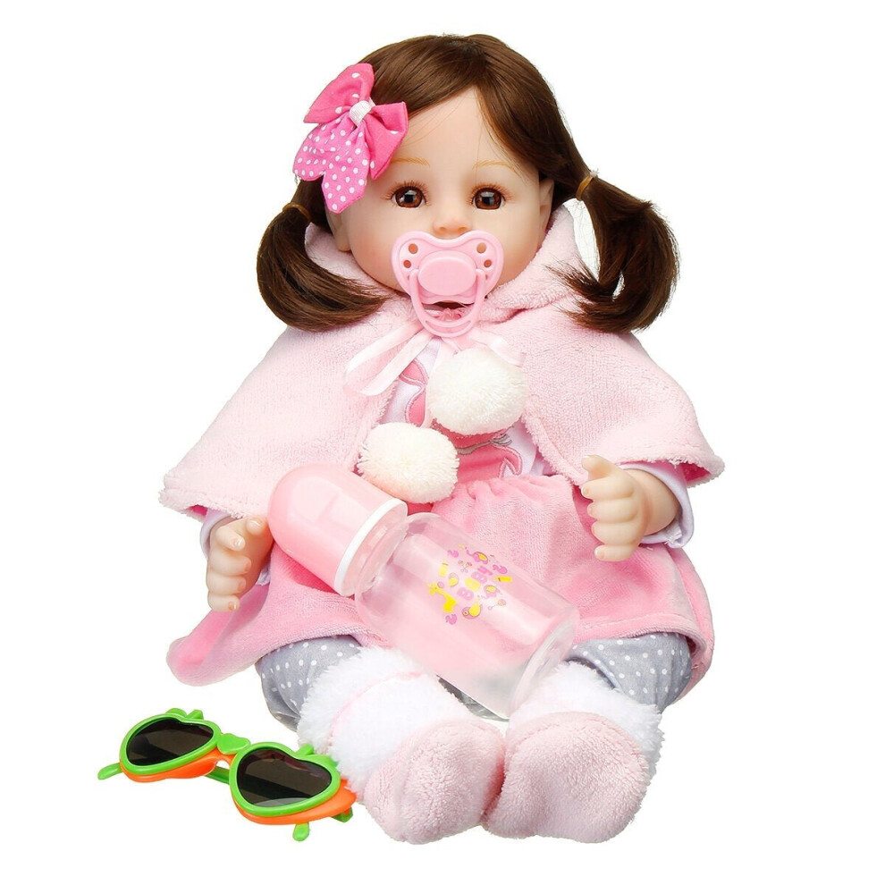 19 Inch Soft Silicone Acrylic Handmade Lifelike Cute Reborn Realistic Baby Doll Toy