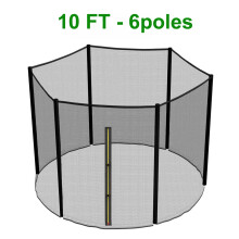 (10FT(305cm) - 6 poles NET) Greenbay 6ft 8ft 10ft 12ft 13ft 14ft Premium Replacement Safety Enclosure Net Netting (Net Only, Poles Not Included) | 4mmx4mm UV resistant