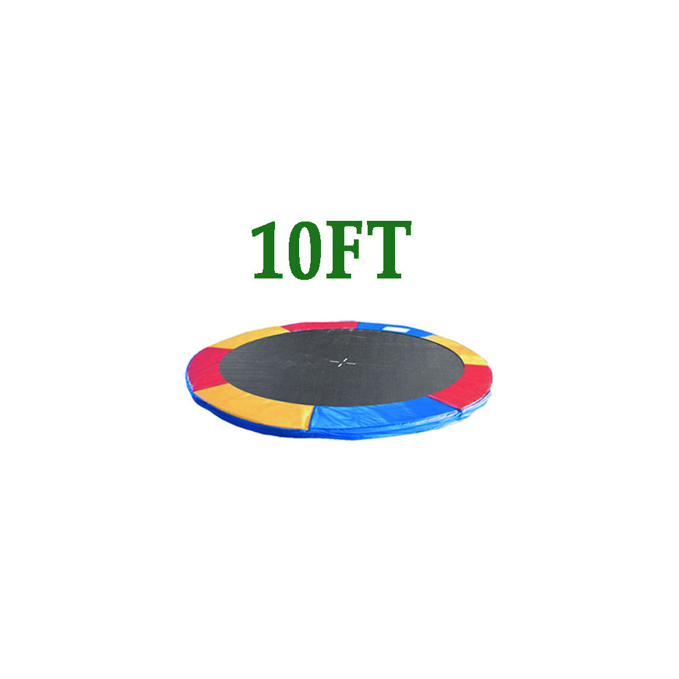 (10FT Tri-colour) Greenbay 6ft 8ft 10ft 12ft 13ft 14ft Replacement Trampoline Surround Pad Foam Safety Guard Spring Cover Padding Pads