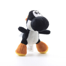 (Black) 5" Super Mario Bros Yoshi Plush Stuffed Toy Keychain Gift Toys