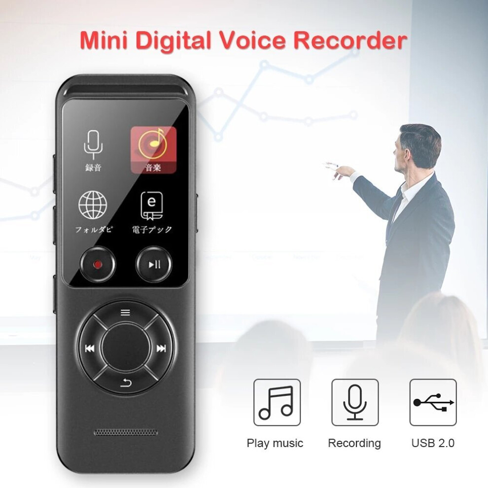 Professional Voice Recorder Rechargeable 20H Digital 8GB Sound Recording Pen