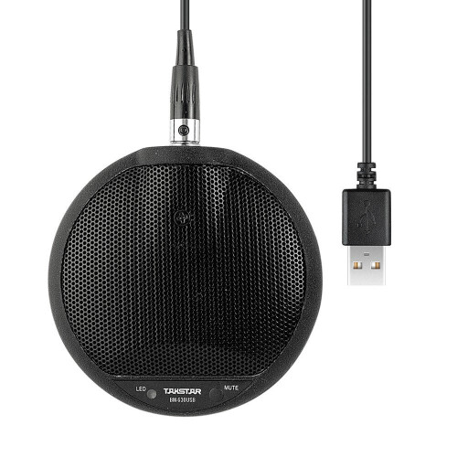 Digital Boundary Microphone USB Conference Mic Omnidirectional Plug-and-Play 2
