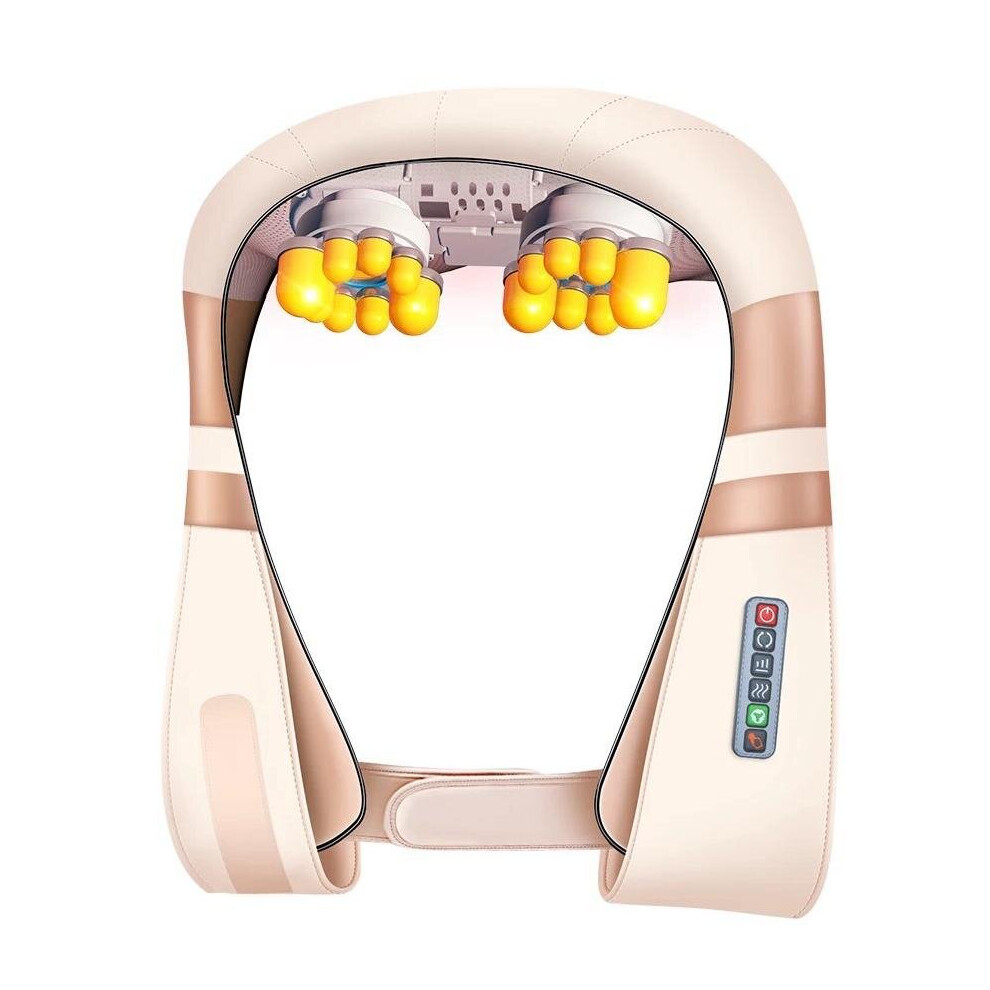 Greenzech Gold Electric Massage Shawl Shiatsu & Vibration Infrared Heating Cushion