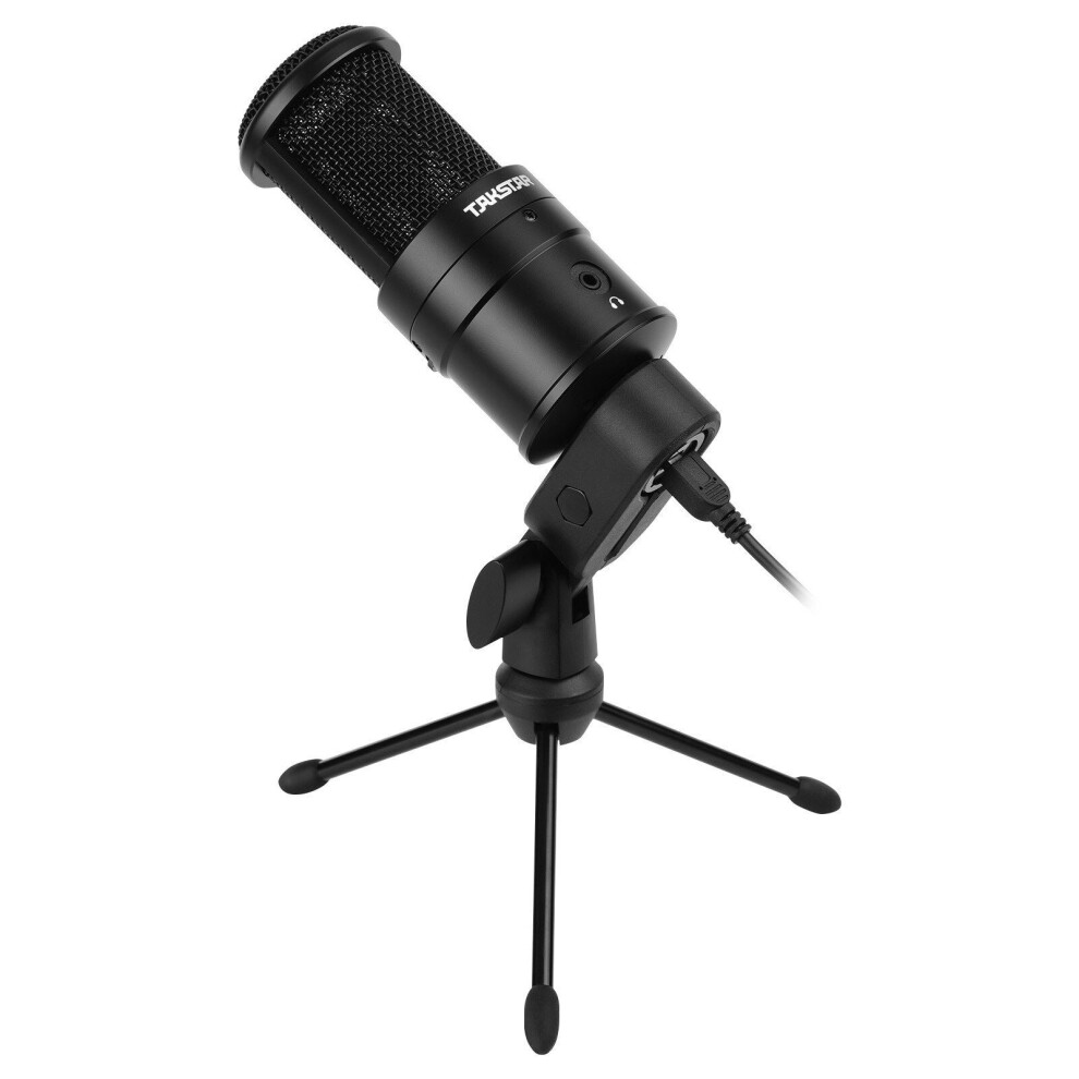 Condenser Desktop Microphone USB Powered Cardioid PC Mic Plug and Play