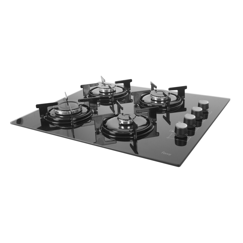 Ferre 2140 CE - 60cm Built-in Gas Hob - Black Glass Body