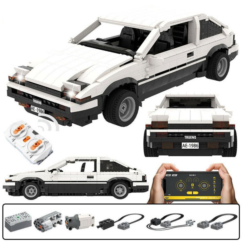 2.4G 1550PCS AE86 Drift RC Car App Control Building Block On-Road Vehicles