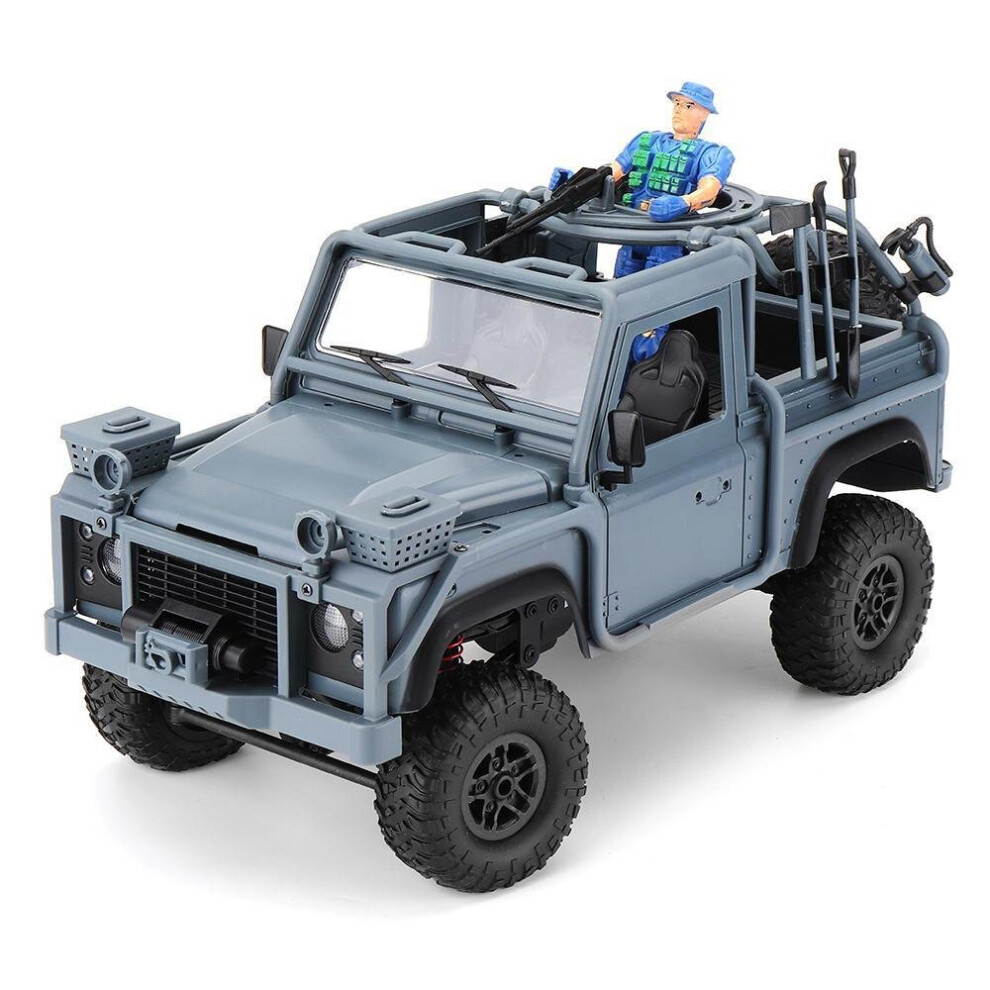 2.4G 4WD Proportional Control Rc Car with LED Light Climbing Off-Road Truck RTR Toys Blue