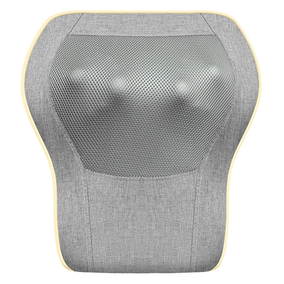 (Gray, EU Plug) Electric Head Neck Massage Pillow Kneading Shoulder Pain Relief