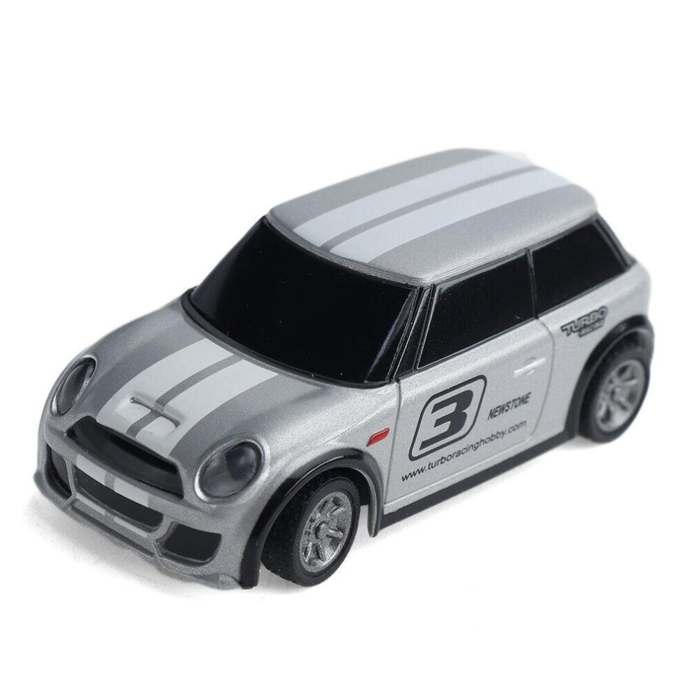 RTR 1/76 2.4G 2WD Fully Proportional Control Mini RC Car LED Light Vehicles Model Grey