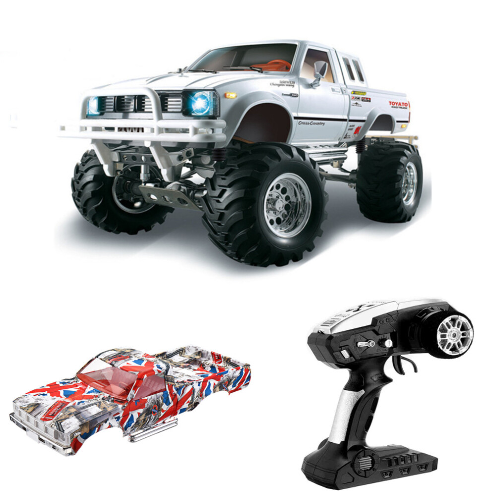 With 2 Shells 1/10 2.4G 4WD RC Car for TOYATO Metal 4X4 Pickup Truck RTR Vehicle