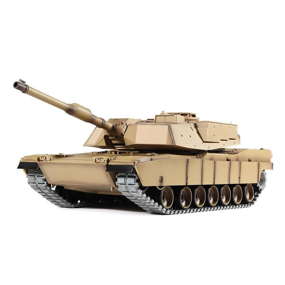 2.4G M1A2 Rc Car Battle Tank Metal Track with Sound Smoke Toy