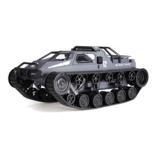 () 2.4G Drift RC Tank Car with Two Rubber and Two Mental Tracks with LED Lights RTR High Speed Full Proportional Control Vehicle Models