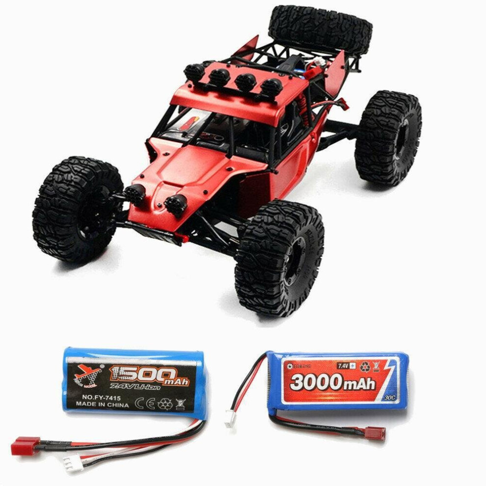 With Two Battery 1500+3000mAh 1/12 2.4G 4WD Brushless RC Car Metal Body Shell Truck RTR Toy