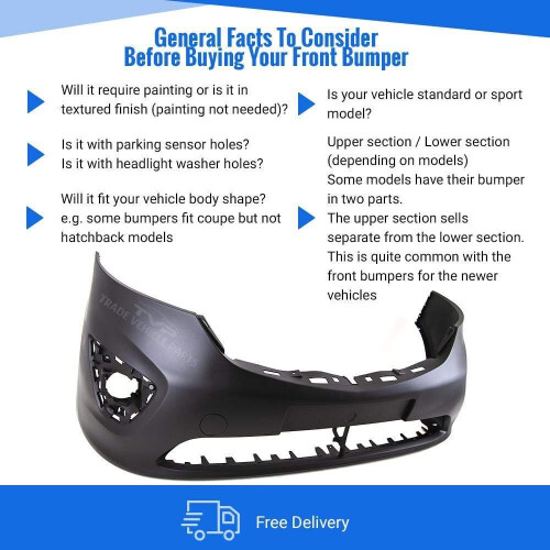 Vauxhall Vivaro 2014- Front Bumper Primed 2