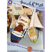 Santoro Swing Card, 3D Pop Up Greeting Card - Harbour - for Him, for Dad, Fathers Day, Birthday