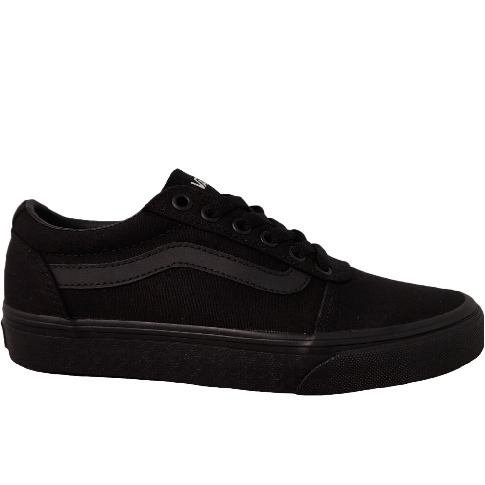 Vans (5 Uk, Canvas) Womens Ward Low Rise Tonal Trainers Sneakers Shoes - Black