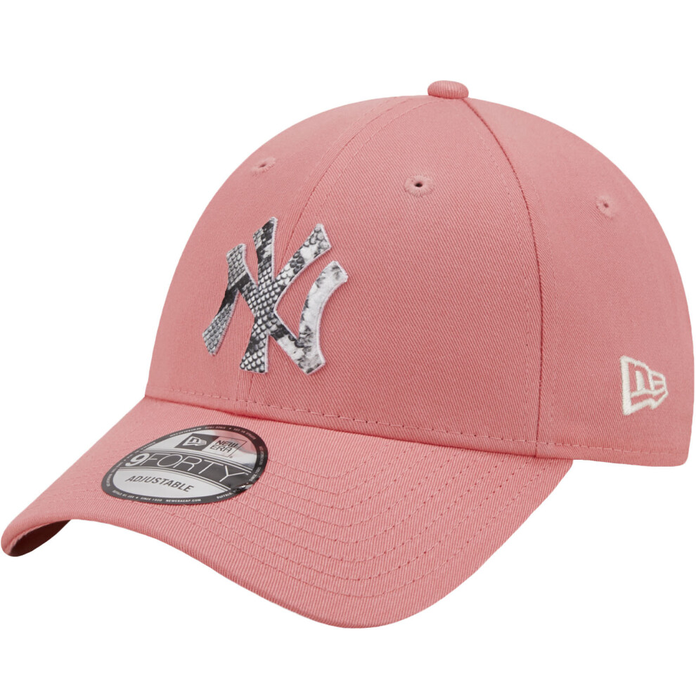 New Era New York Yankees Logo Infill 9FORTY Adjustable Baseball Cap Hat - Pink