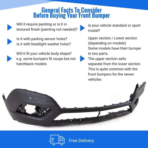 Vauxhall Mokka 2012-2016 Front Bumper Black Lower Section With Sensor Holes 2