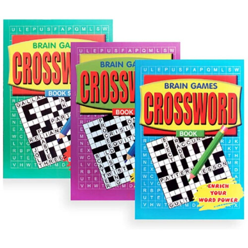 PACK OF 3 - A5 Crossword Book