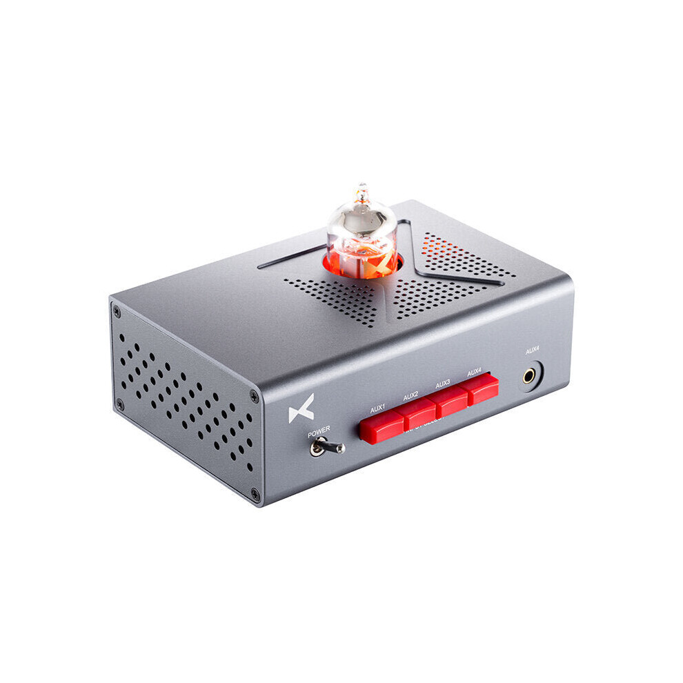 12AU7 Tube Pre-amplifier with 4 AUX Audio Inputs 10HZ~40KHZ 100DB Aluminum Alloy Shell Amplifier