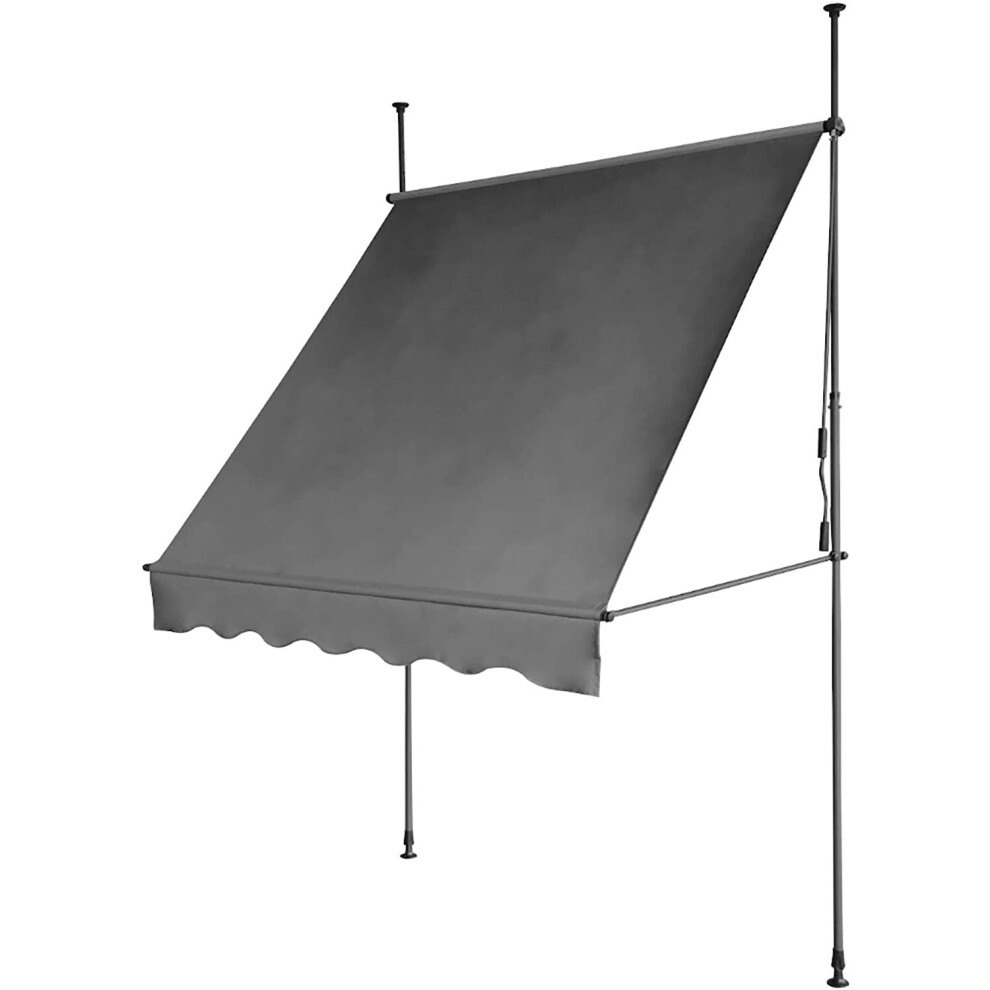 (Dark Grey, 200X150) EVRE Waterproof  Awning/shade + adjustment handle