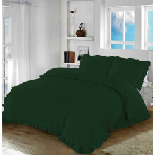 (Super King , Green ) Santiago Ruffle Frilled Duvet Cover Set