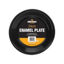 Milestone 62440 Enamel Travel Plate / Ideal For Camping, Hiking, Fishing, Travels & More