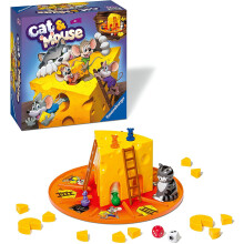 Ravensburger - 24558 - Lasten lautapeli Kissa ja Hiiri 4-vuotiaille ja sitä vanhemmille - 2-4 pelaajaa - Lahjat lapsille