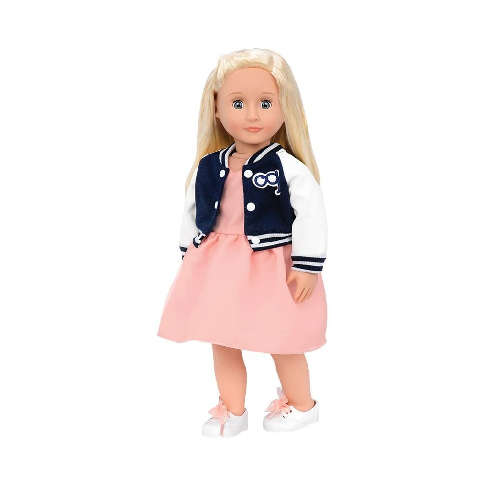 Our Generation BD61007 Terry Fashion Doll, Pink, Navy & White Jacket