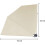 Evre (Beige, 160X160) EVRE Wall Awning Mountable and Waterproof 3