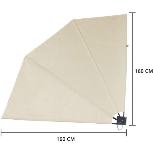 Evre (Beige, 160X160) EVRE Wall Awning Mountable and Waterproof 2
