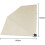 Evre (Beige, 140X140) EVRE Wall Awning Mountable and Waterproof 2